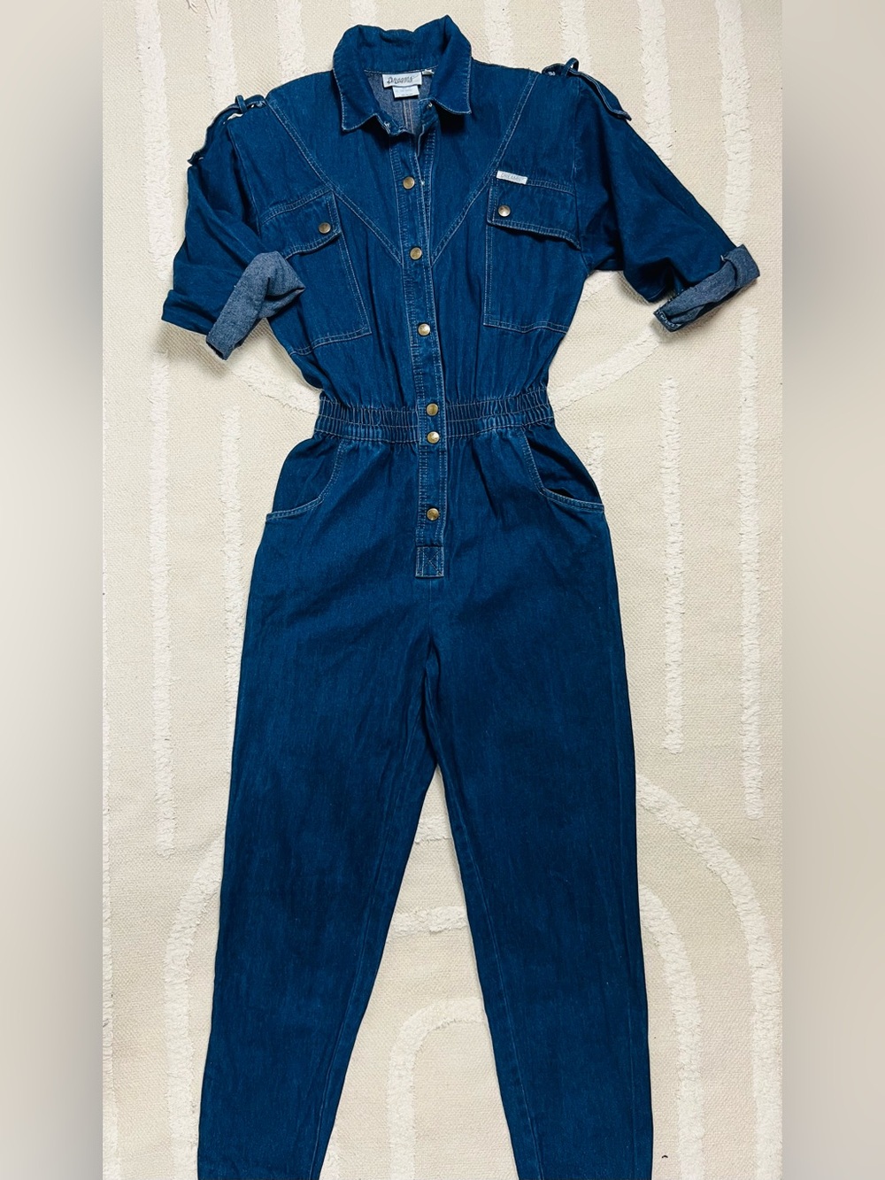 Vintage Dreams 1980s Denim Jumpsuit – 100% Cotton – Size Medium - Picture 3 of 14